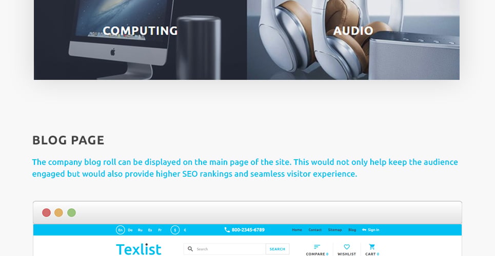 тема texlist prestashop