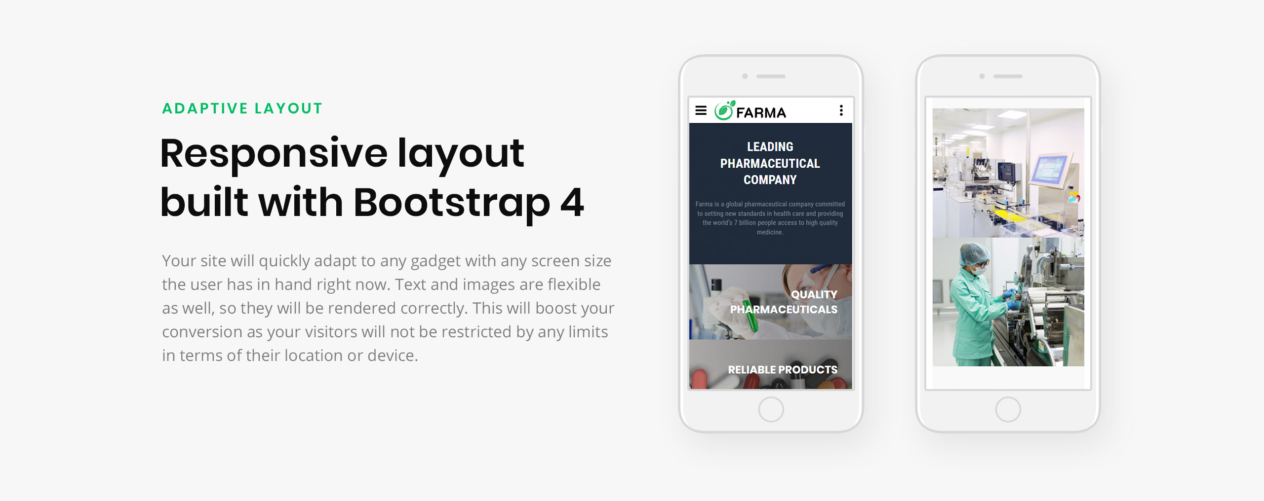 аптека многостраничный чистый bootstrap html шаблон сайта
