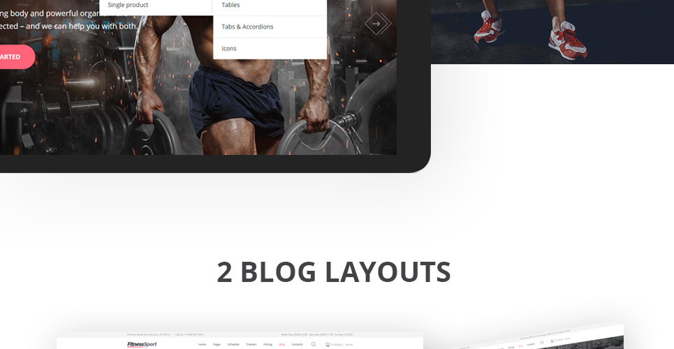 шаблон сайта fitnesssport