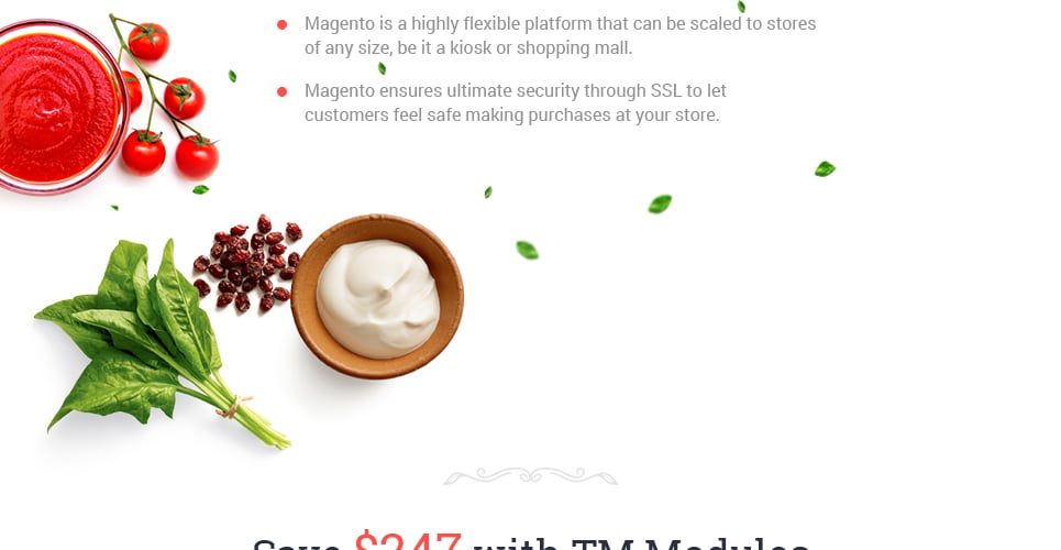 пицца отзывчивая тема magento