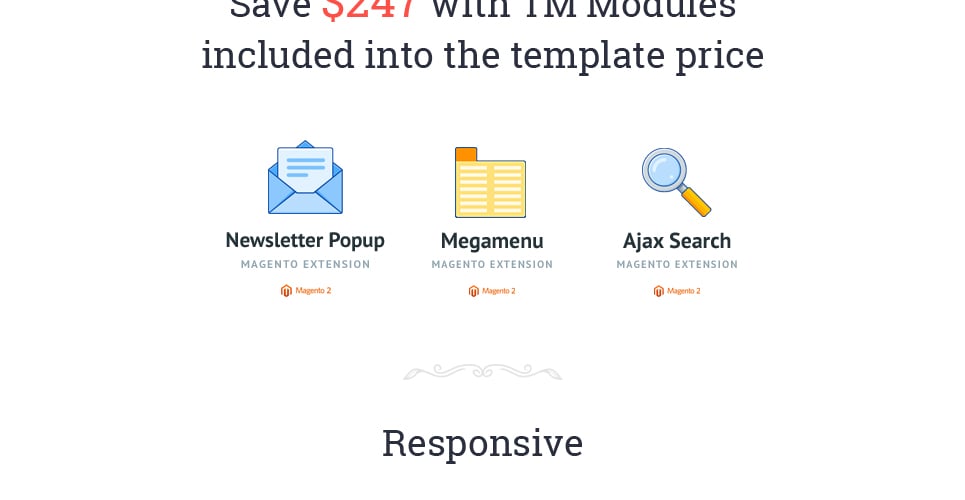 пицца отзывчивая тема magento