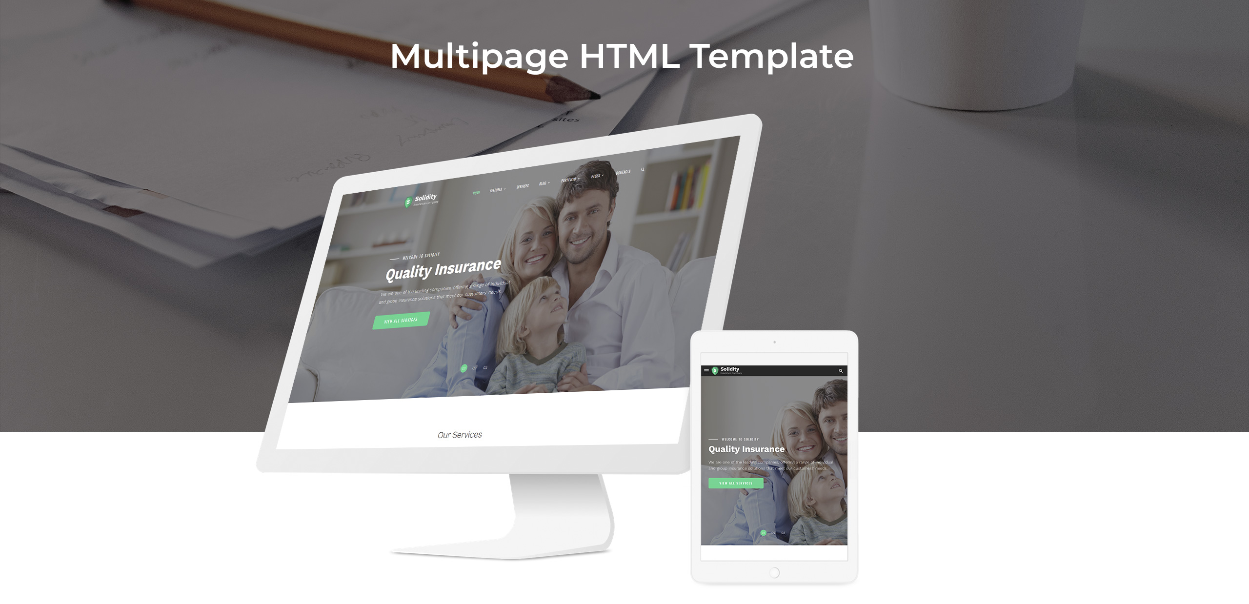 страхование многостраничный чистый html bootstrap шаблон сайта