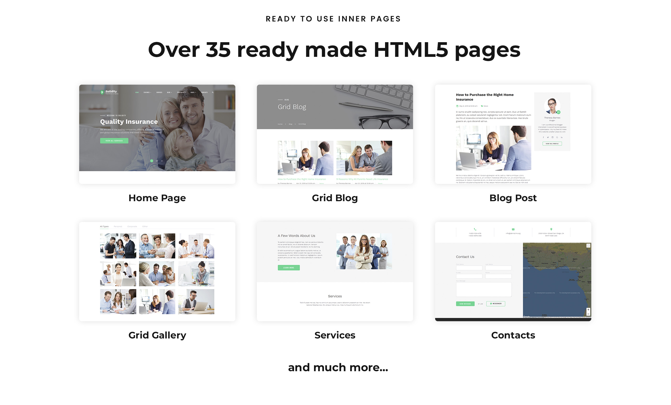 страхование многостраничный чистый html bootstrap шаблон сайта