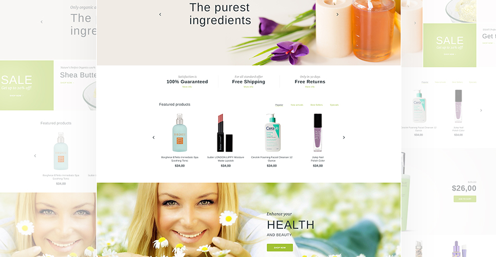 тема prestashop по уходу за кожей