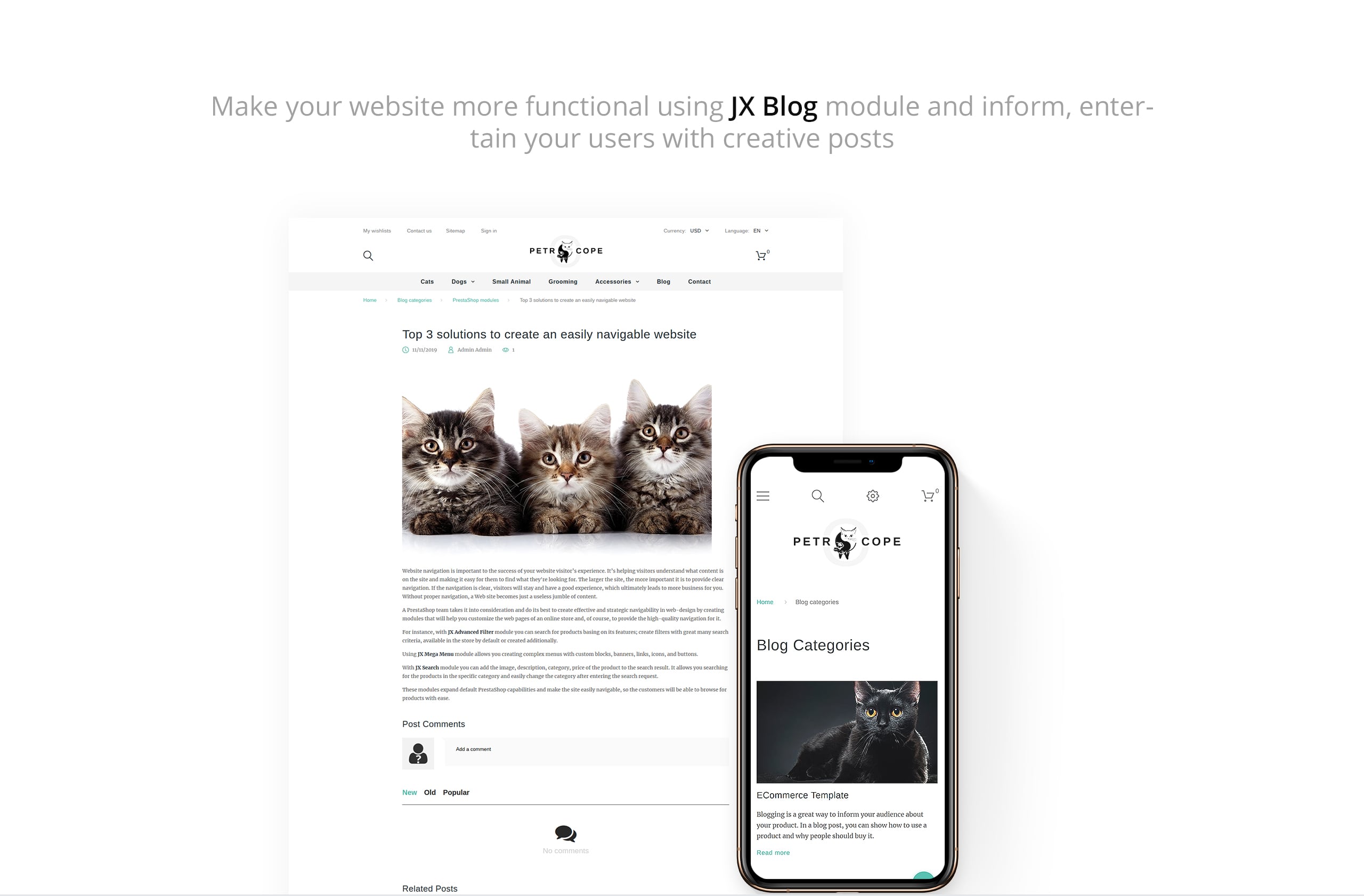 тема petrocope prestashop