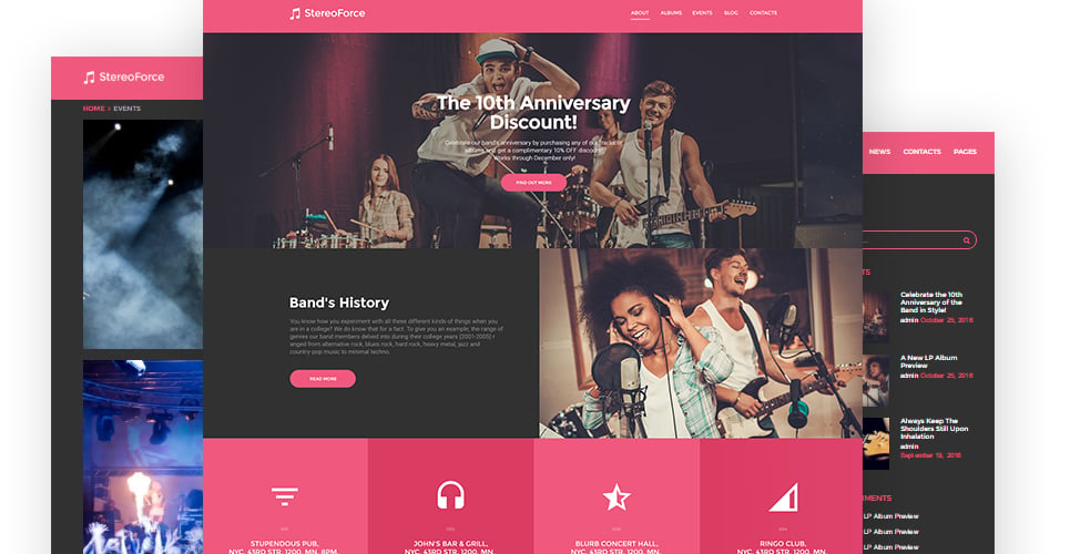 музыка отзывчивая тема wordpress