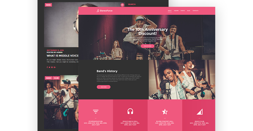 музыка отзывчивая тема wordpress