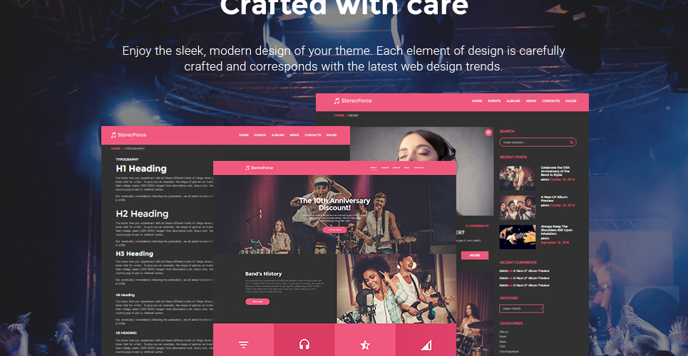 музыка отзывчивая тема wordpress