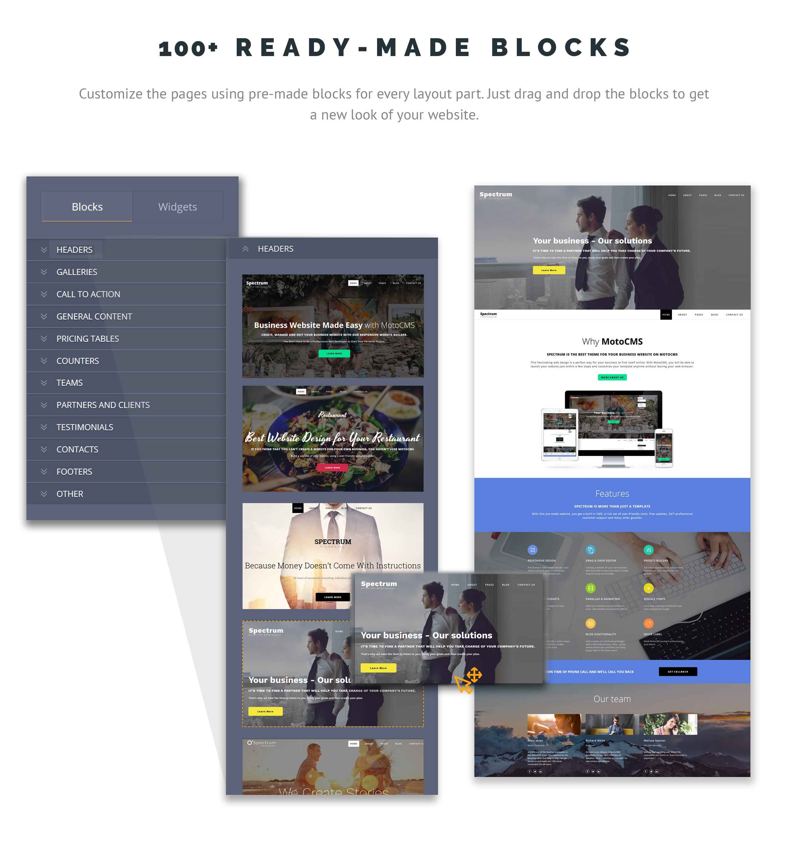 шаблон spectrum business moto cms 3