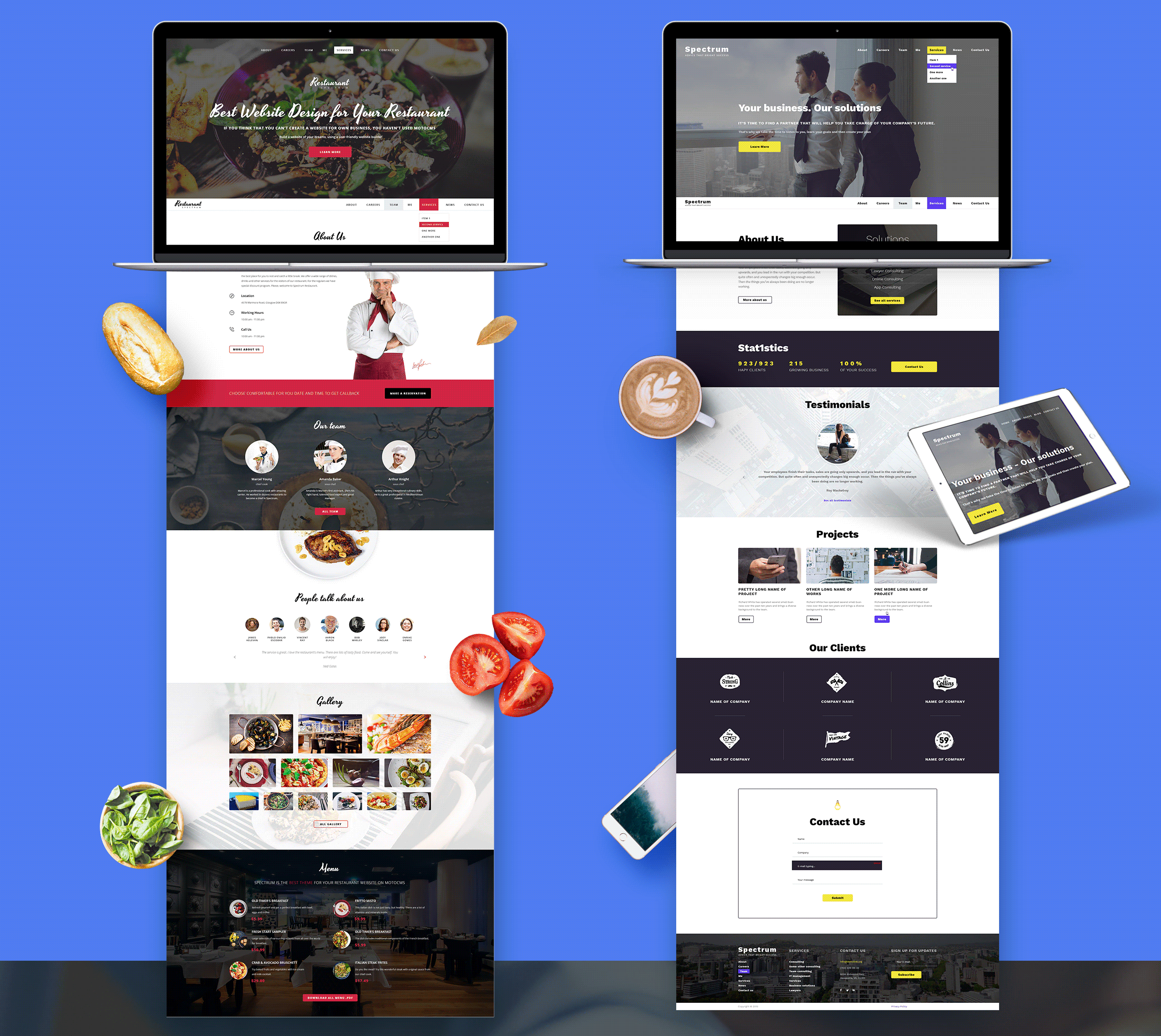 шаблон spectrum business moto cms 3