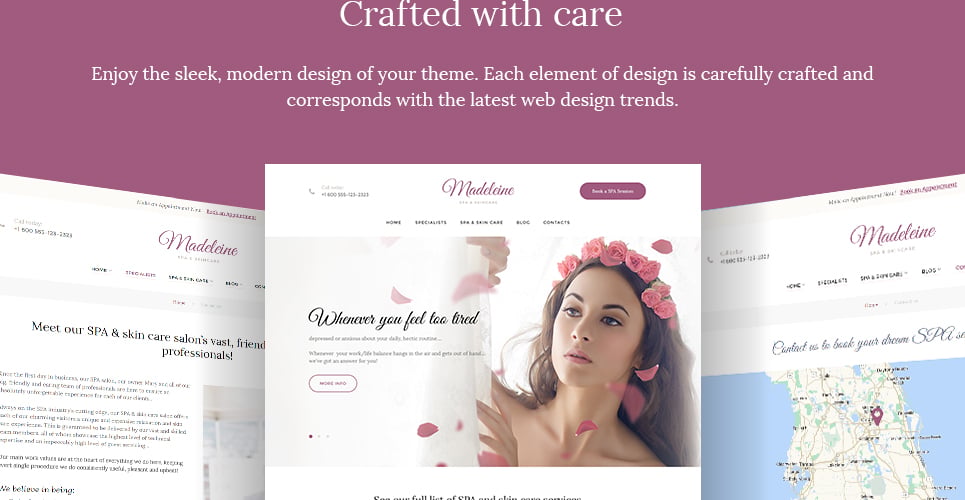 спа здоровье и уход за кожей wordpress тема