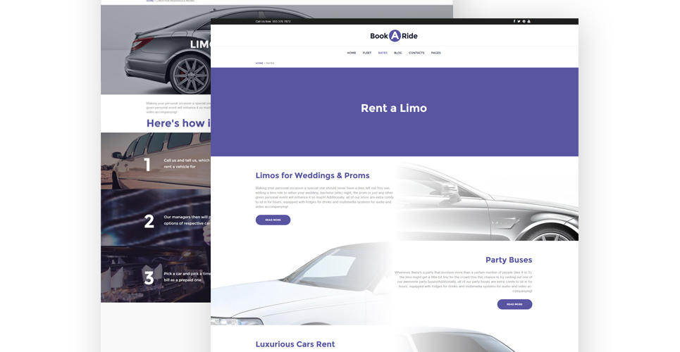 прокат лимузинов wordpress theme