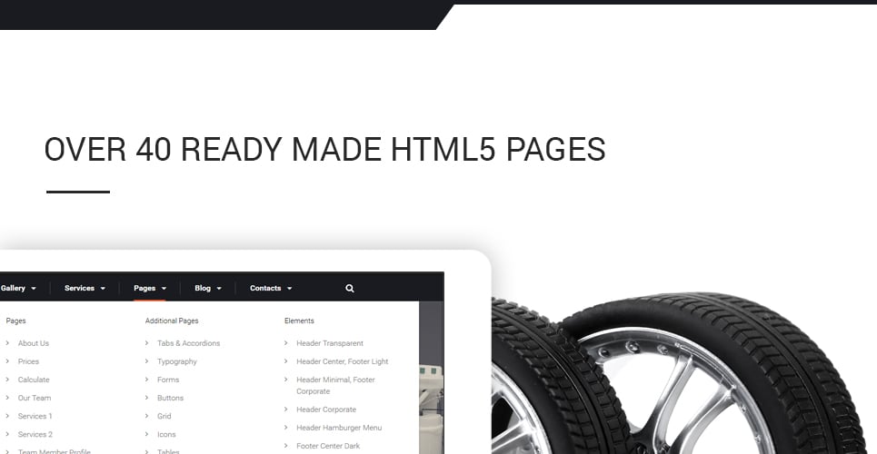 ремонт автомобилей современный многостраничный html шаблон сайта