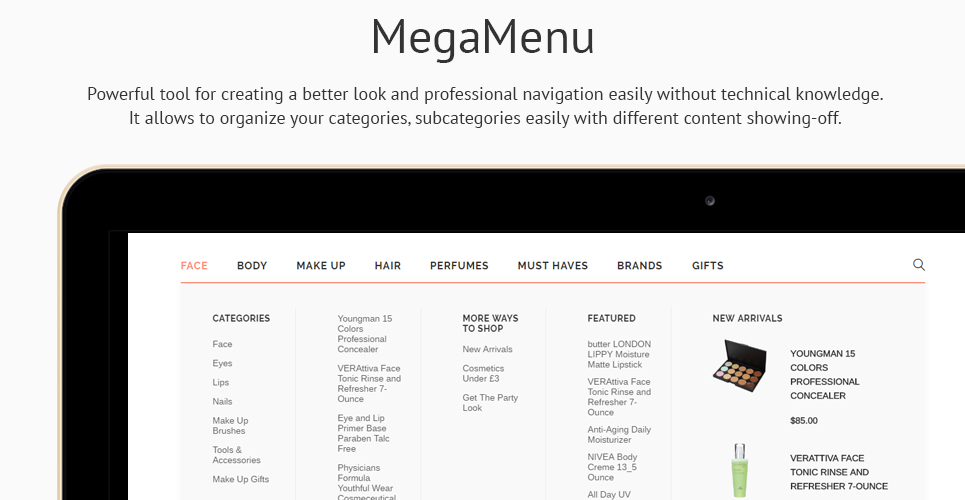шаблон OpenCart cosmetorix