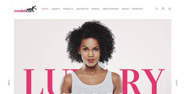 modelicom model agency &amp; portfolio wordpress тема
