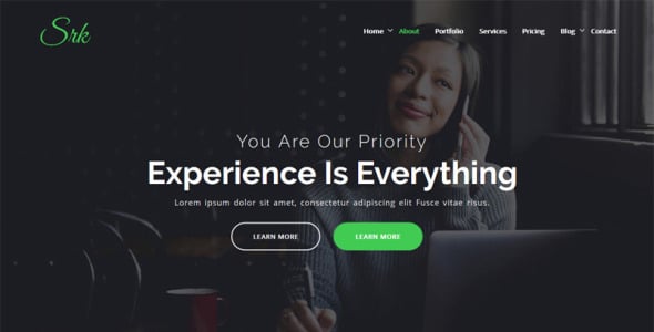 одностраничная параллаксная тема wordpress