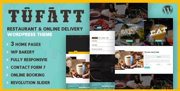 Restaurant  &amp; Food Blog WordPress Theme