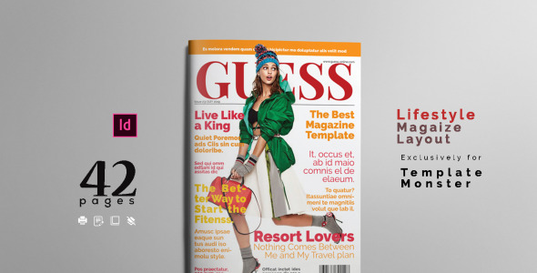 Magazine Template на тему графика