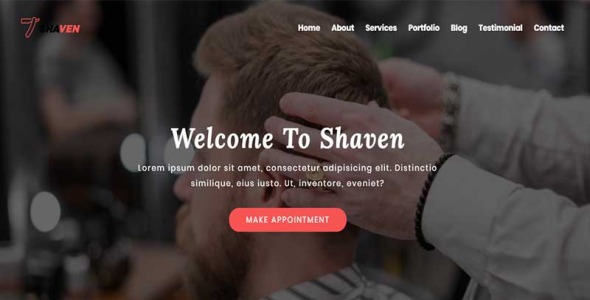 парикмахерская html шаблон целевой страницы