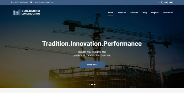buildmind construction wordpress тема