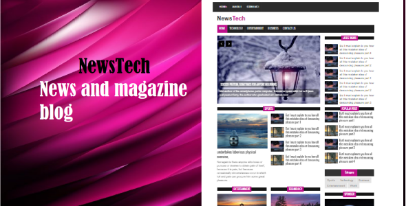 Magazine Template на тему новостной портал