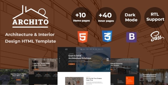 современная архитектура и дизайн интерьера адаптивный шаблон сайта bootstrap