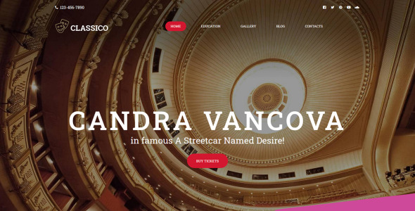 Theater Moto CMS 3 Template