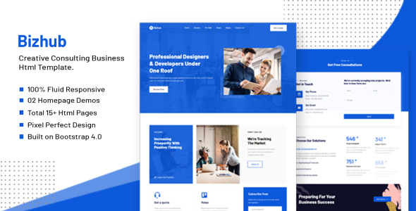 Business Multipurpose Bootstrap 4 Website Template