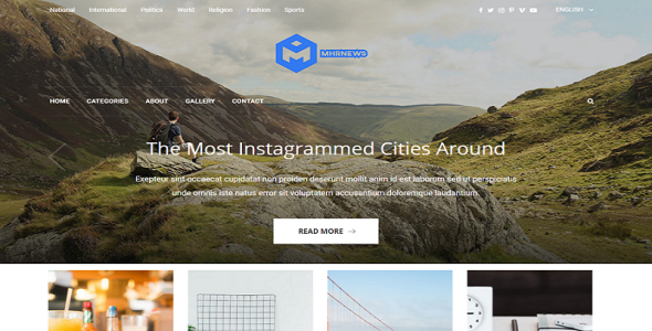 Online Newspaper Bootstrap 3 Website Template