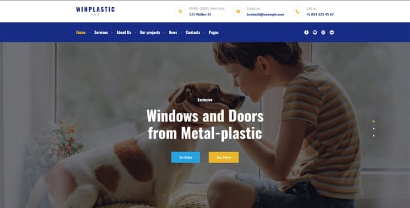 Plastic Windows Installation &amp; Replacement WordPress Theme