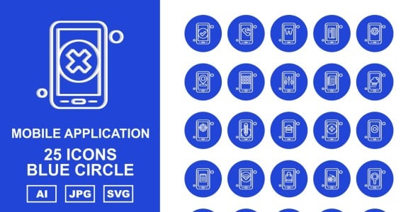 Набор иконок на тему mobile