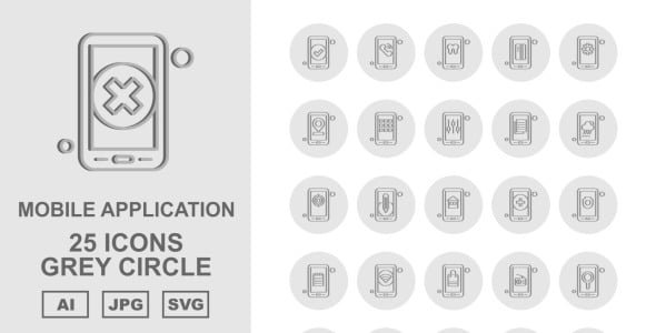 Набор иконок на тему mobile