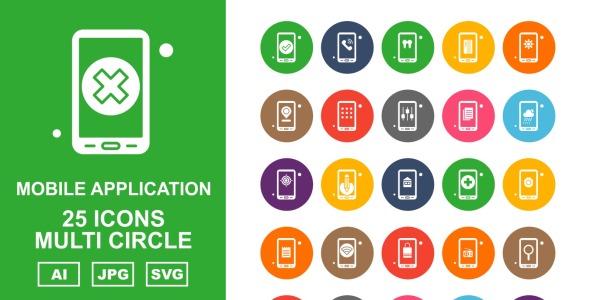 Набор иконок на тему mobile