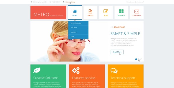 плоский консалтинг wordpress тема