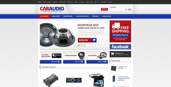 автомобильный аудио шаблон zencart