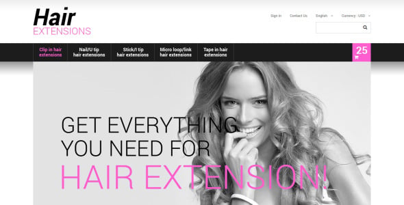 длинные волосы prestashop тема