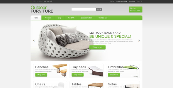 мебель отзывчивая тема shopify