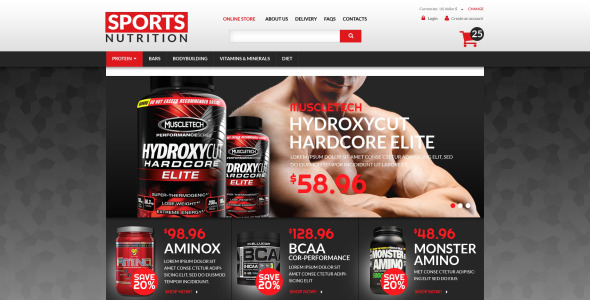 спортивное питание добавки virtuemart шаблон