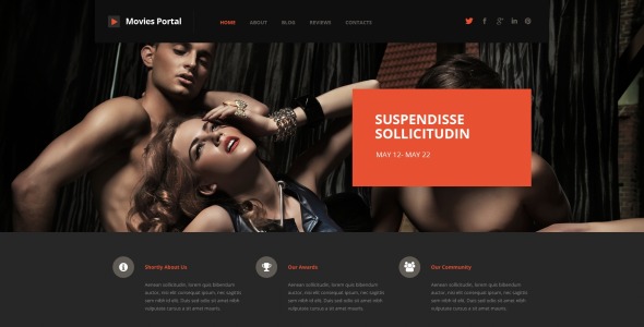 entertainment.movie template wordpress theme
