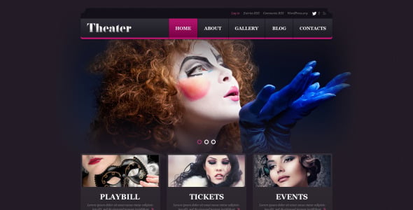 entertainment.theater шаблон wordpress тема