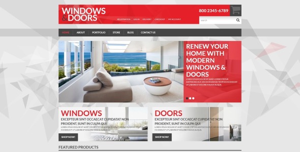 windows doors store woocommerce theme