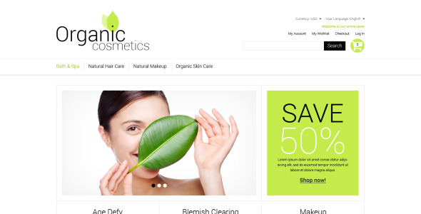 органическая косметика magento theme