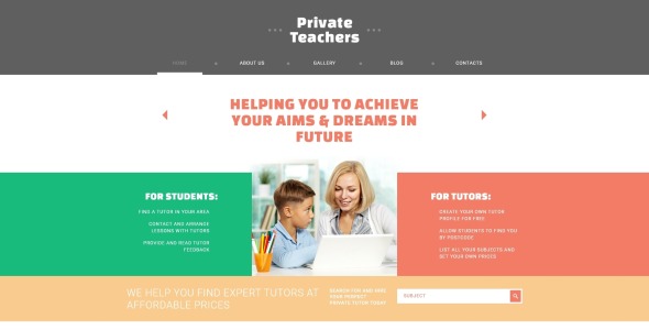 шаблон joomla для частных учителей