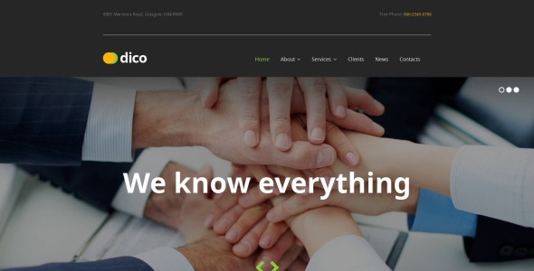 шаблон business &amp; services moto cms 3