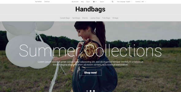 сумочка отзывчивая тема magento