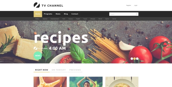 Онлайн ТВ канал joomla шаблон
