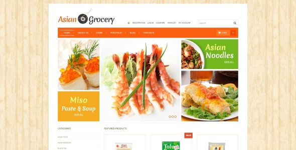 азиатский продуктовый магазин woocommerce тема