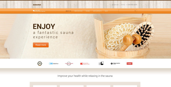сауна wordpress тема