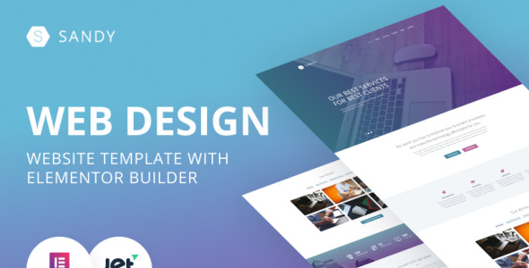веб-дизайн шаблон сайта с elementor builder wordpress тема