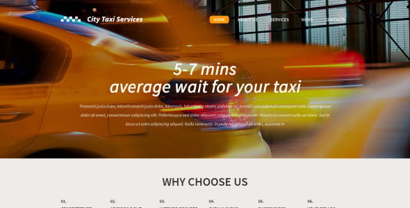 отзывчивый wordpress taxi template wordpress theme